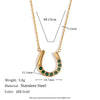 Wholesale Women's Creative Personality Pendant Necklace Stainless Steel Electroplated 18K Gold Horseshoe U Shaped