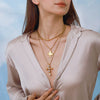 Wholesale Women's Cross Titanium Steel And Stainless Steel Necklace With Geometric Pattern And Electroplating Treatment