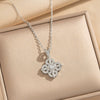 Wholesale Women's Crossroads Chain Necklace With Rhombus Pendant In Titanium Steel And Copper Zircon Gold Plated Light Luxury Geometric Style