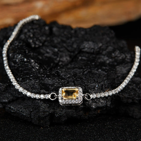 Wholesale Women's Crystal And 925 Sterling Silver Geometric Style Necklace Pendant Set With Gems And Cross Chain