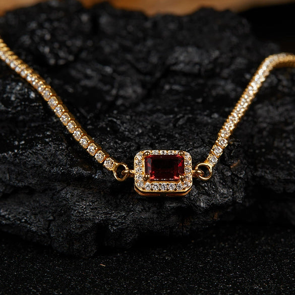 Wholesale Women's Crystal And 925 Sterling Silver Geometric Style Necklace Pendant Set With Gems And Cross Chain