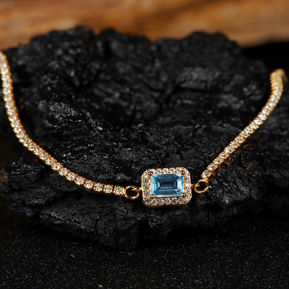 Wholesale Women's Crystal And 925 Sterling Silver Geometric Style Necklace Pendant Set With Gems And Cross Chain