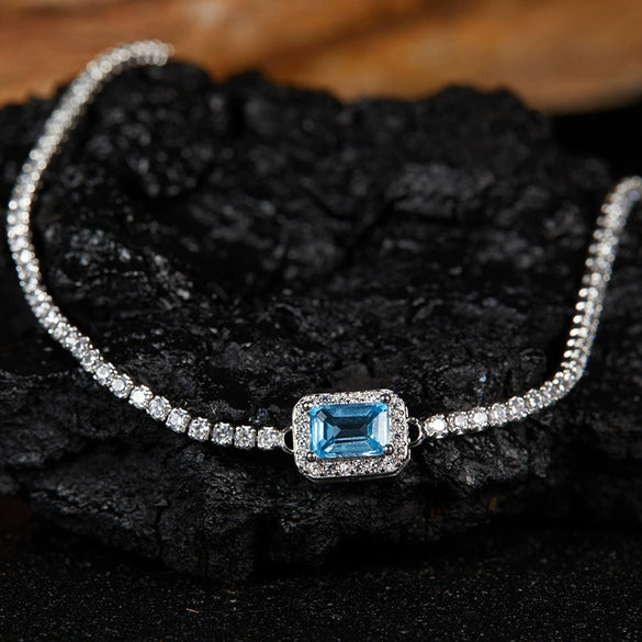 Wholesale Women's Crystal And 925 Sterling Silver Geometric Style Necklace Pendant Set With Gems And Cross Chain