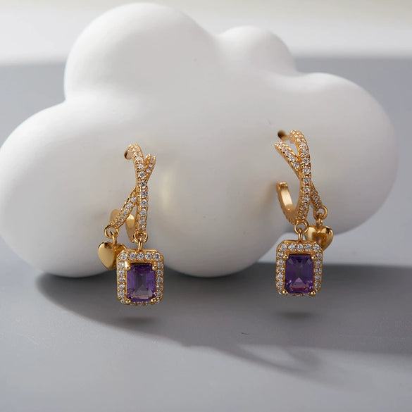 Wholesale Women's Crystal And 925 Sterling Silver Geometric Style Necklace Pendant Set With Gems And Cross Chain