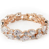Wholesale Women's Crystal Bracelet With Drop Shape Made Of Environmental Protection Copper And Glass