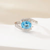 Wholesale Women's Crystal S925 Sterling Silver Ring With Crown And Wave Patterns Light Luxury Style