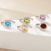 Wholesale Women's Crystal S925 Sterling Silver Ring With Crown And Wave Patterns Light Luxury Style