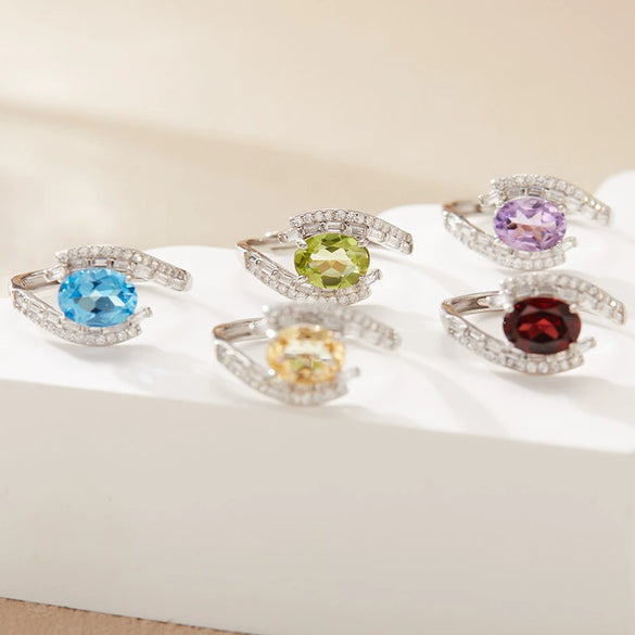 Wholesale Women's Crystal S925 Sterling Silver Ring With Crown And Wave Patterns Light Luxury Style