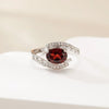 Wholesale Women's Crystal S925 Sterling Silver Ring With Crown And Wave Patterns Light Luxury Style