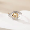 Wholesale Women's Crystal S925 Sterling Silver Ring With Crown And Wave Patterns Light Luxury Style
