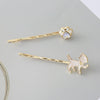 Wholesale Women's Cute Animal Cat Hairpin Zinc Alloy Headdress