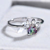 Wholesale Women's Cute Animal Series Copper Ring With Cat Claw And Cat Footprints Electroplated