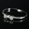 Wholesale Women's Cute Bow Simulation Drill Copper Platinum Plated Micro Inlaid Zircon Geometric Style Bracelet