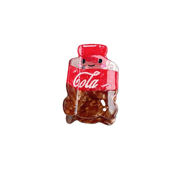 Wholesale Women's Cute Cartoon Coke Bottle Acetate Handmade Hairpin Shark Clip