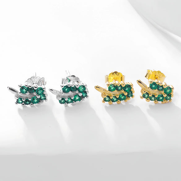 Wholesale Women's Cute Fresh Simple Fashion S925 Sterling Silver Garden Vegetable Earrings With Electroplating