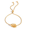 Wholesale Women's Cute Geometric And Heartshaped Electroplated Stainless Steel Bracelet