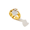 Wholesale Women's Cute Geometric Heartshaped Stainless Steel Vacuum Furnace Electroplated Diamond Ring Jewelry Accessories