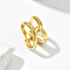 Wholesale Women's Cute Geometric Heartshaped Stainless Steel Vacuum Furnace Electroplated Diamond Ring Jewelry Accessories