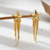 Wholesale Women's Cute Geometric Star Heart Shape Stainless Steel Electroplated Earrings