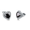 Wholesale Women's Cute Heartshaped Copper Zircon Stud Earrings