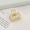 Wholesale Women's Cute Pearl Rhinestone Side Hair Clip Hair Accessories With Electroplating Treatment