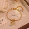 Wholesale Women's Cute Virgin Pendant Bracelet With Real Gold Plated Environmentally Friendly Copper Microinlay Jewelry Accessories