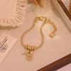 Wholesale Women's Cute Virgin Pendant Bracelet With Real Gold Plated Environmentally Friendly Copper Microinlay Jewelry Accessories