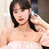 Wholesale Women's Deluxe Swan Titanium Steel Necklace With Inlaid Pink Zircon Light Luxury Style And Original Animal Design Set With Gems