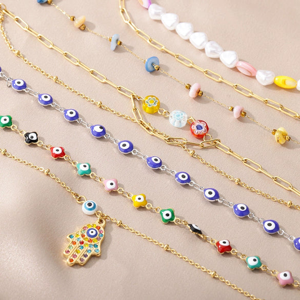 Wholesale Women's Devil's Eye Anklet Copper Foot Accessories