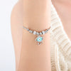 Wholesale Women's Devil's Eye Titanium Steel Bracelet With Geometric Design And Inlaid Zircon Electroplating