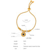 Wholesale Women's Devil's Eye Titanium Steel Bracelet With Geometric Design And Inlaid Zircon Electroplating
