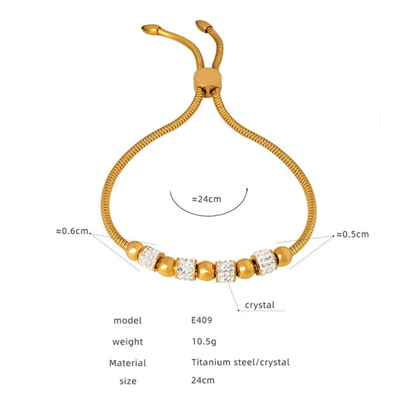 Wholesale Women's Devil's Eye Titanium Steel Bracelet With Geometric Design And Inlaid Zircon Electroplating