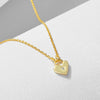 Wholesale Women's Diamond Design Heart Shaped 925 Silver Cross Chain Necklace