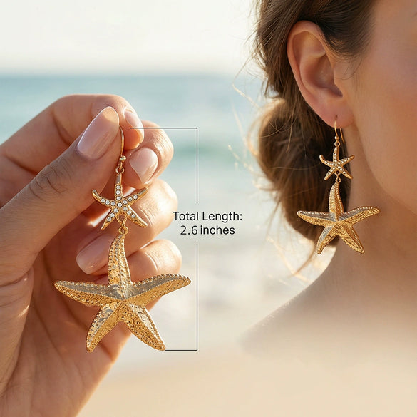 Wholesale Women's Diamond Geometric Star Stainless Steel Earrings