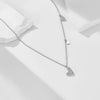 Wholesale Women's Diamond Heartshaped 925 Silver Cross Chain Necklace