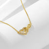Wholesale Women's Diamond Inlaid 925 Silver Heartshaped Cross Chain Necklace