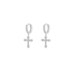 Wholesale Women's Diamond Zircon Cross Earrings