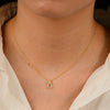 Wholesale Women's Diamondembedded Geometric Herringbone Pendant Cross Chain Necklace S925 Sterling Silver