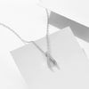 Wholesale Women's Diamondembedded Geometric Herringbone Pendant Cross Chain Necklace S925 Sterling Silver