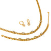 Wholesale Women's Diamondencrusted Love Jewelry Set Stainless Steel Cuban Chain Electroplated Bracelet Necklace Earrings Accessories