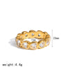 Wholesale Women's Diamondset Heartshaped Stainless Steel Ring Stackable Jewelry