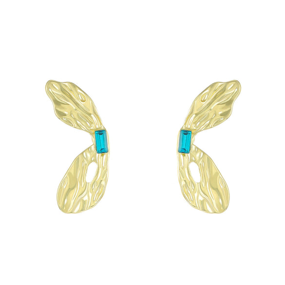 Wholesale Women's Diecast Electroplated Animal Butterfly Asymmetric Earrings