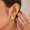 Wholesale Women's Diecast Electroplated Animal Butterfly Asymmetric Earrings