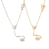 Wholesale Women's Distinctive Butterfly Inlaid Titanium Steel Clavicle Chain With Long Tail O Chain 18K Gold No Fading Electroplated In Furnace