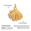 Wholesale Women's Diy Jewelry Pendant Ocean Style Seahorse Koi Conch Stainless Steel Electroplated Waterproof And Non Fading With Animal Patterns