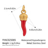 Wholesale Women's Diy Jewelry Pendant Ocean Style Seahorse Koi Conch Stainless Steel Electroplated Waterproof And Non Fading With Animal Patterns