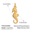 Wholesale Women's Diy Jewelry Pendant Ocean Style Seahorse Koi Conch Stainless Steel Electroplated Waterproof And Non Fading With Animal Patterns