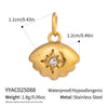 Wholesale Women's Diy Jewelry Pendant Ocean Style Seahorse Koi Conch Stainless Steel Electroplated Waterproof And Non Fading With Animal Patterns