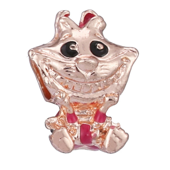 Wholesale Women's Diy Loose Beads Bracelet With Cartoon Animal Pendant Made Of Alloy Metal With Totem Pattern And Electroplating Treatment