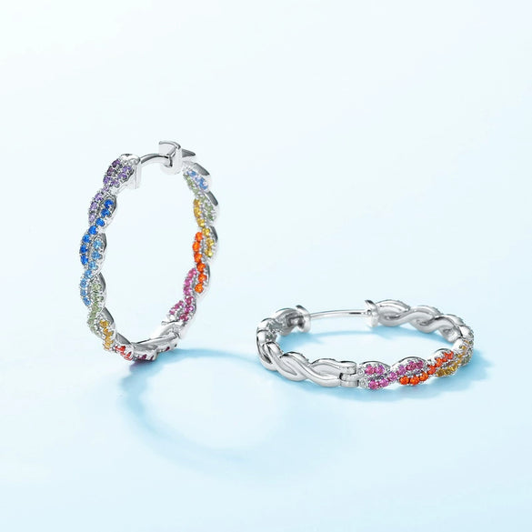 Wholesale Women's Dopamine Geometric Diamond And S925 Silver Earrings